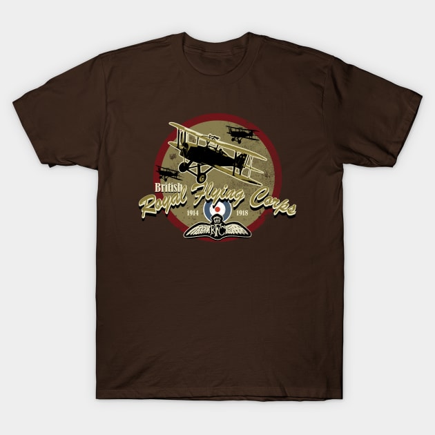 WW1 Royal Flying Corps (distressed) T-Shirt by TCP